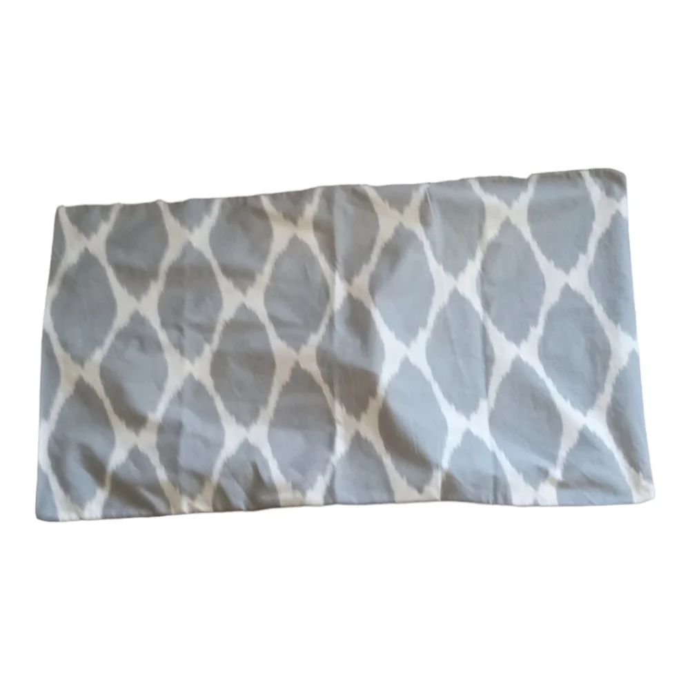 West Elm King Pillow Sham Case Gray White 34